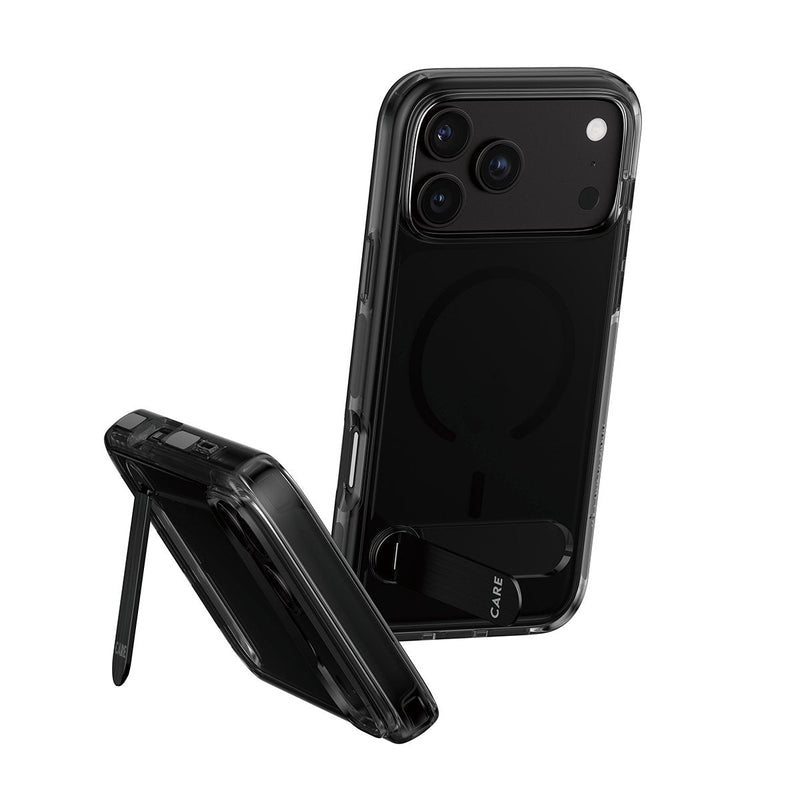 Panzerglass Care By Kickstand Case Smokey M. Black Magsafe Iphone 17 Pro Max.