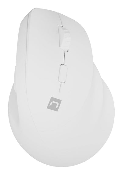 Natec Mouse Crake 2 Wireless Vertical Bt 5.2 + 2.4GHZ 2400 DPI Colour White — image 1