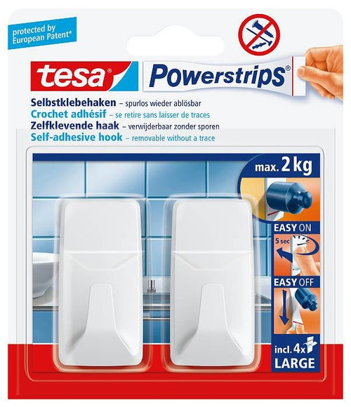 Tesa Powerstrips Indoor Hook Toallero White — image 1