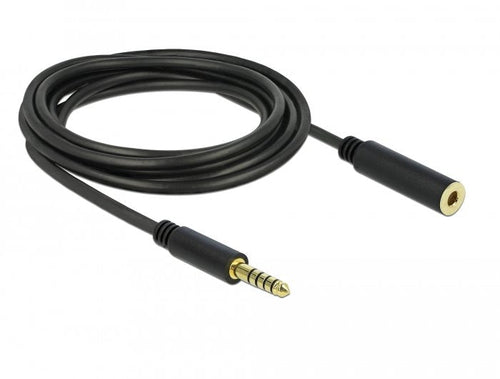 Delock Cable Alargador Klinke 4,4MM 5 Pin Connector Male a Female 3M Black — image 1