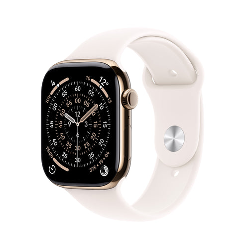 Apple Watch Series 11 GPS Cellular 46MM Titanio Gold Strap Deportiva Pink Rubor M L — image 1