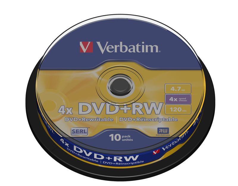 Verbatim Dvd + Rw Regrabable - 4X - 4,70GB - Pack 10 43488