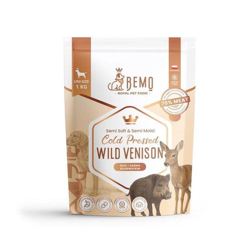 Bemo Cold Pressed Wild Venison - Comida Mascotas Tloczona Na Zimno Perros Z Dziczyzna I Sarnina 1KG — image 1