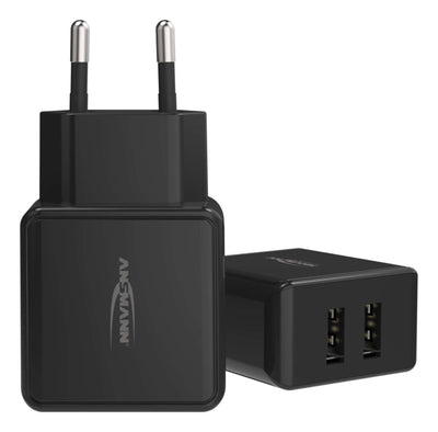 Ansmann Wall Charger HC212 2x USB 2400MA Black — image 1