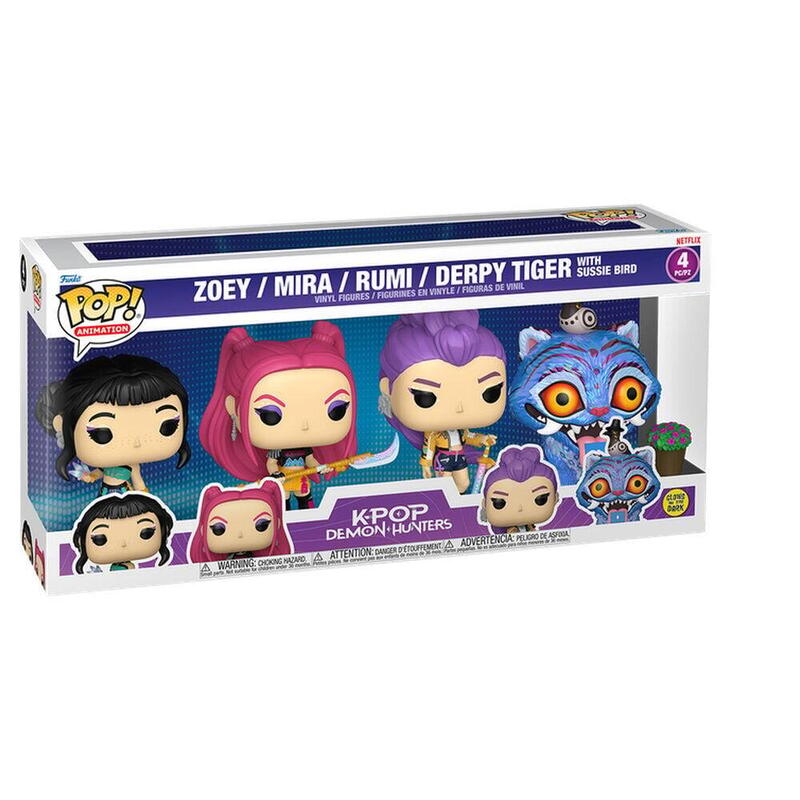 Blister 4 Figuras Pop Kpop Demon Hunters Huntr/X