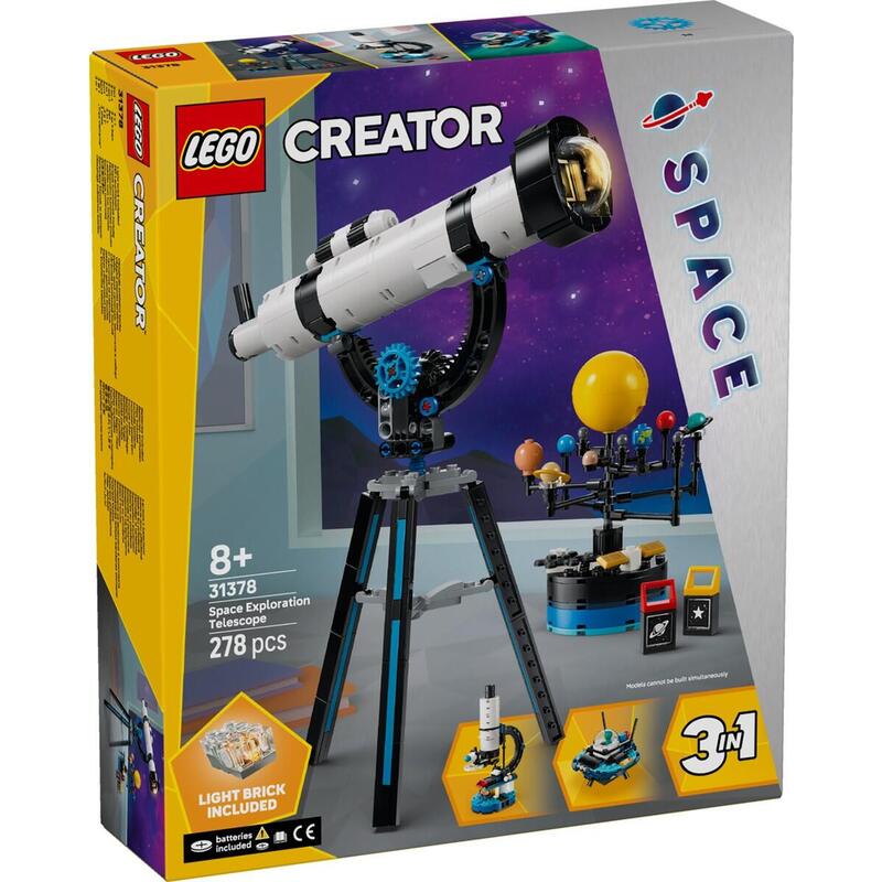 Bloques Creator 31378 Teleskop Odkrywania Kosmosu