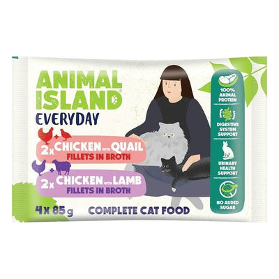Animal Island Bolsitas Pollo/Codorniz/Cordero Gatos 4X85G — image 1