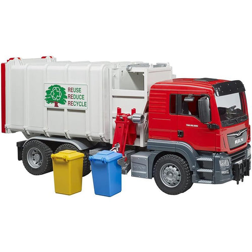 Bruder Man Tgs Camión Basura With 2 Cubos Basura — image 1
