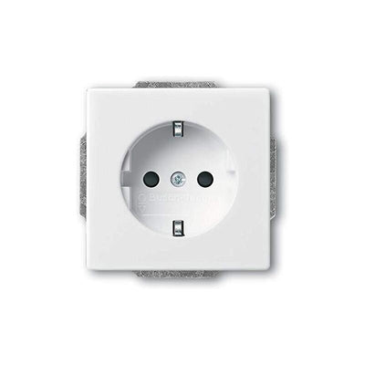 Busch Jaeger 2300 EUCB-84 Schuko Sockets Power Inserto, White Estudio, Body Only — image 1
