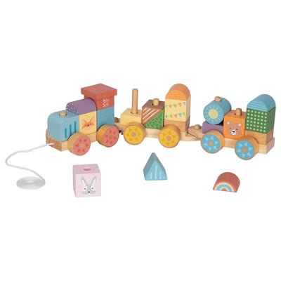 BusyKids Farm Pull-Along Stacking Train
