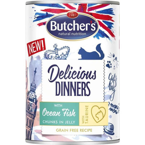 Butcher's Delicious Dinners Ocean Fish Chunks In Jelly - Wet Cat Food - 400G — image 1
