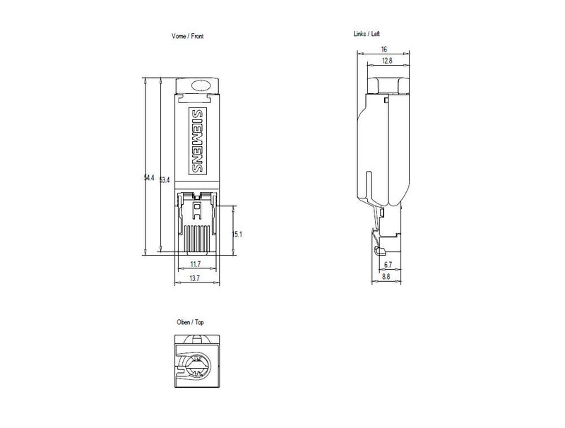 Siemens 6GK19011BB102AA0 Ind.Ethernet Fc RJ45 Plug 180 RJ45 Connector