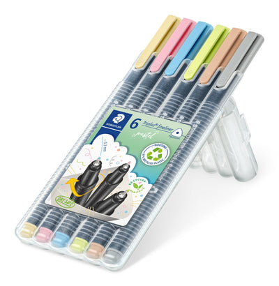 Staedtler Markers Punta Redonda Triplus Fineliner 334 SB6 Pa 0.3MM 6 Units Colours Pastel Surtidos — image 1