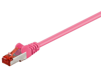 CAT.6 Patch Cable S/FTP (pimf), Magenta 0.5M - Cca — image 1