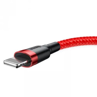 Baseus Cable Charging / Datos Cafule USB a Lightning 2.4A 0.5M, Rojo-rojo — image 1