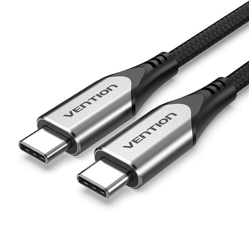 Vention USB-C 3.1M-M 3A Cable Cabl 60W Cotton Braided 1M Alu Gray