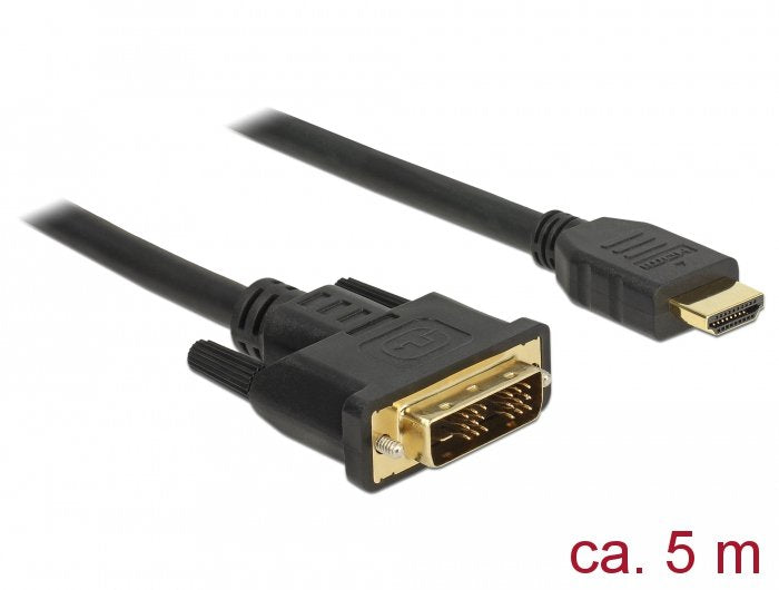 Delock 85586 HDMI Cable a DVI 18 + 1 Bidireccional 5M