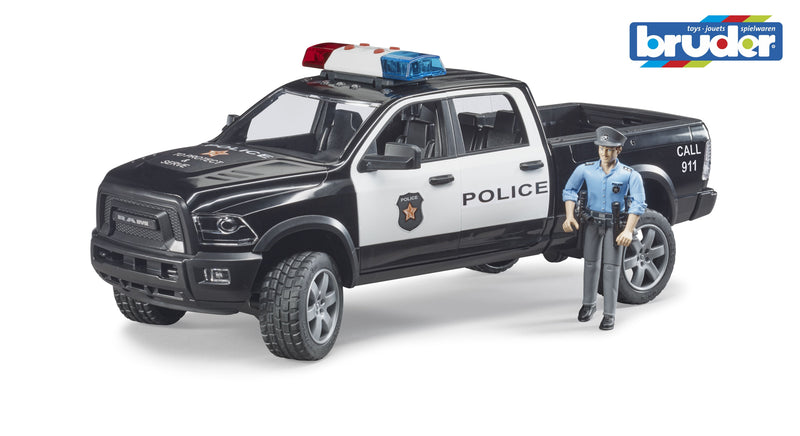 Camioneta Policía Brother RAM 2500 White/Black Included Oficial Policía 4001702025052