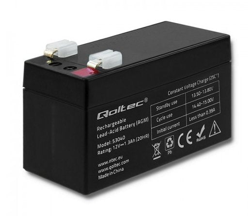 Qoltec Battery Agm 12V 1,3AH Máximo 19.5A