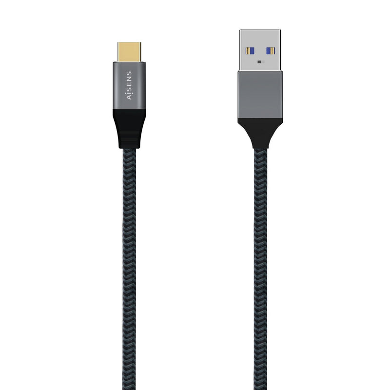 Aisens USB Cable 3.1 GEN2 Aluminium 10Gbps 3A - USB-C Male -a/M - 1.50M - Grey