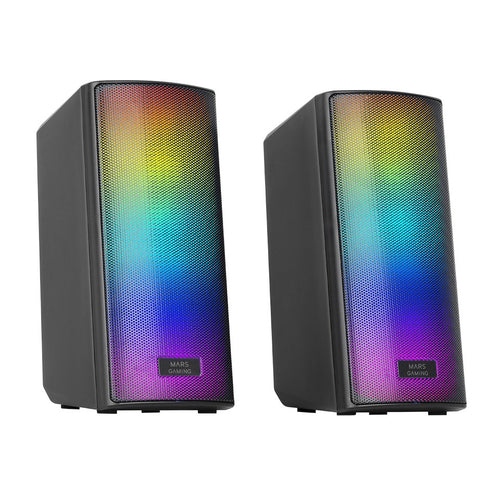 Mars Gaming Speakers Bluetooth MSRGB2 Black Iluminación RGB Full Mesh/ 15W/ Dsp/ Control Volumen/ Connection J — image 1