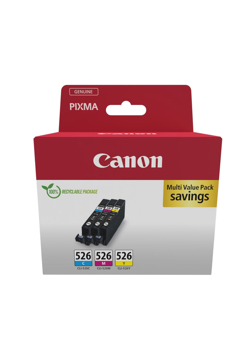 Canon 4541B018 Ink Cartridge 3 Piece Genuine Cyan Magenta Yellow
