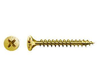 Spax Box 100 Unid. Screw Wood Cabeza Plana Yellox 4,0X20MM