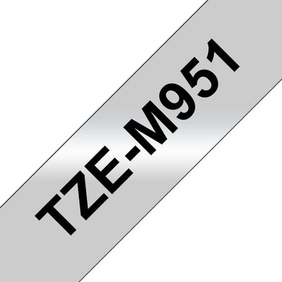 Brother Tape Laminated Silver / Black (metálica) 24MM — image 1