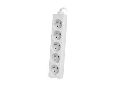 Lanberg PS0-05E-0150-W Base Múltiple 1,5M 5 Salidas AC Indoor White — image 1