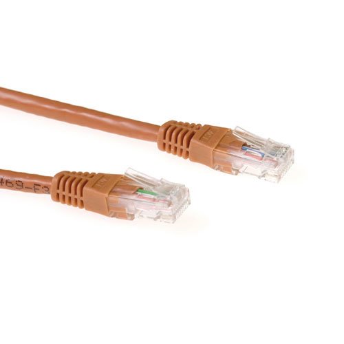 Brown 7 Meter U UTP CAT.6A Patch Cable With RJ45 Connectors
