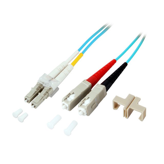 Cable Fibre Efb Lc-sc 50/125, OM3, Lszh, Aguamarina, 2,0MM, 2M