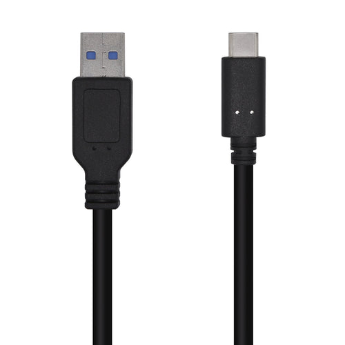 Aisens USB Cable 3.1 GEN2 10Gbps 3A - Type USB-C/m-a Male - 0.50M - Black — image 1