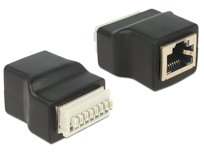 Delock Adapter RJ45 Terminalblock 65527 Black