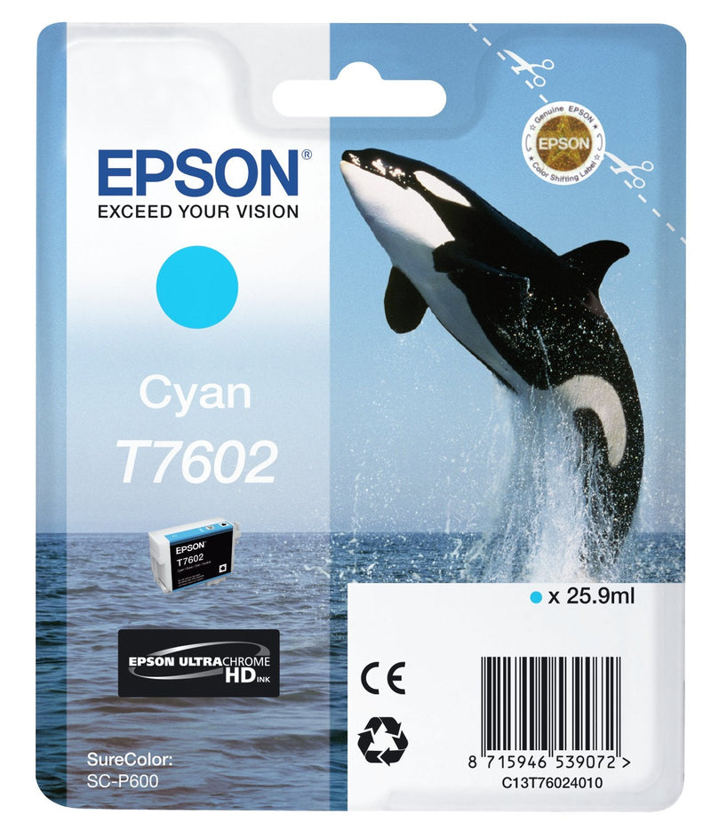 Epson Surecolor Sc P600 Cartridge Cyan T7602
