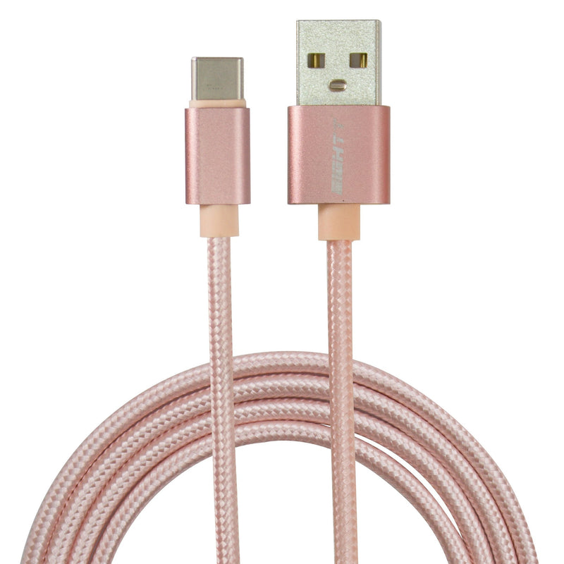 Eightt USB Cable a USB-C Metal Flex. 1M, Pink Nilon Trenzazo