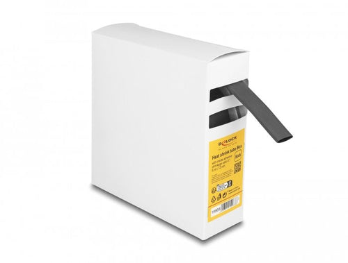 Tubo Termorretráctil Box, With Adhesive Indoor Schrumpfungsrate 4:1, 5M X 12MM Black — image 1