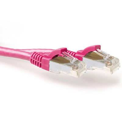 Pink 5.00 Meter SFTP CAT.6A Patch Cable Snagless With RJ45 Connectors — image 1