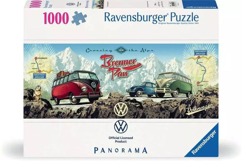 Ravensburger Puzzle Panorama - With Dem Bulli Über Den Brenner (1000 Teile) 12000443