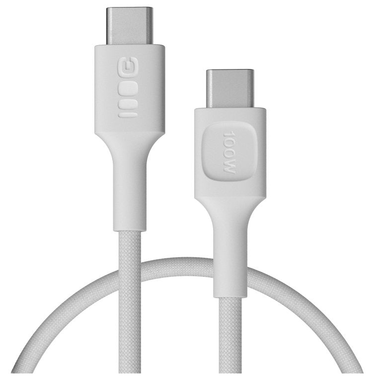 Green Cell USB-C To USB-C Cable Powerstream 100W 0.3M White - Braided