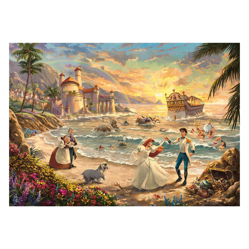 Schmidt Spiele Puzzle Thomas Kinkade Studios: Disney Dreams Collection - Sirenita Celebración Amor, Rompecabez