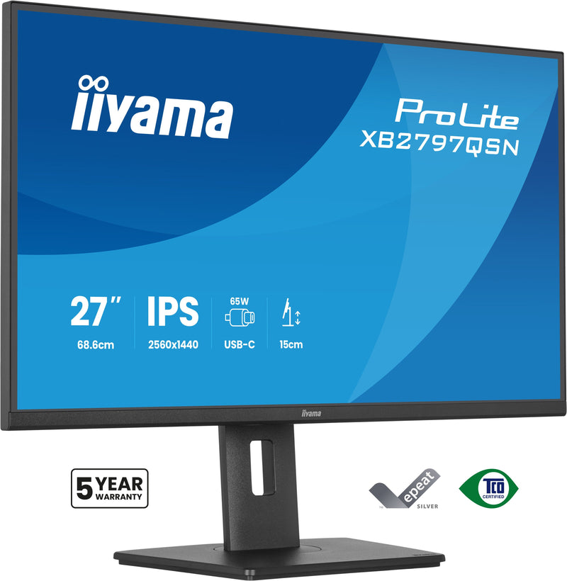 Iiyama Monitor , 27, Ips, 4-SIDE Slim Bezel 2560X1440 75HZ