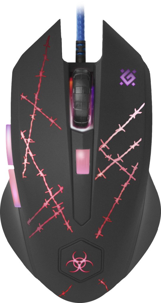 Defender Mouse Forced GM-020L Set Ambidextro USB Type a Óptico 3200 DPI