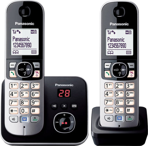 Panasonic KX-TG6822GB Phone Dect Black Silver Identificador Llamadas — image 1