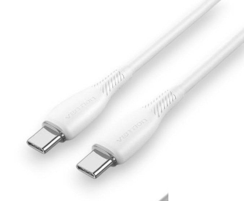 Vention USB Cable 2.0 Type-c Trwwf USB Type-c Male USB Type-c Male Up To 100W 480Mbps 1M White