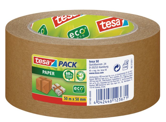 Tesa Pack Paper Ecologo, 50M X 50MM