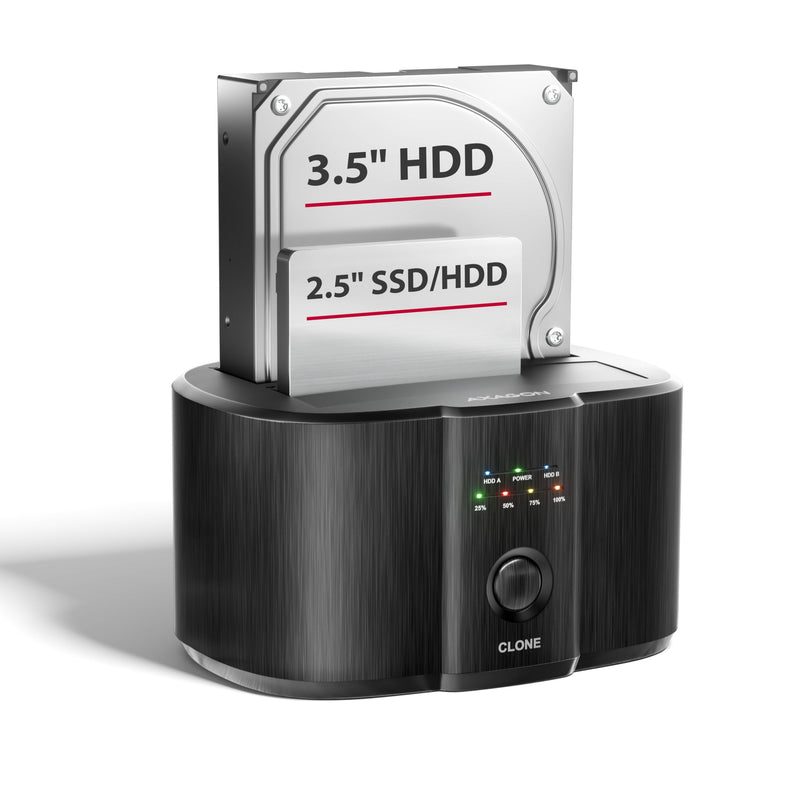 Adsa-sc Base Connection USB 3.2 Gen 1 - 2X SATA 6G 2.5/3.5 SSD/HDD Clone Dual