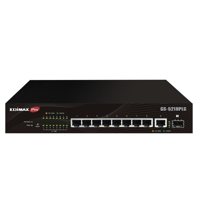 Edimax Switch Pro 10X Ge GS-5210PLG 10 Port Gigabit PoE +