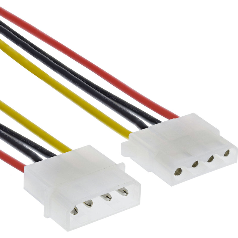 Inline Cable Extensión Power With Connector 4 Pines Molex, Round 0,5M