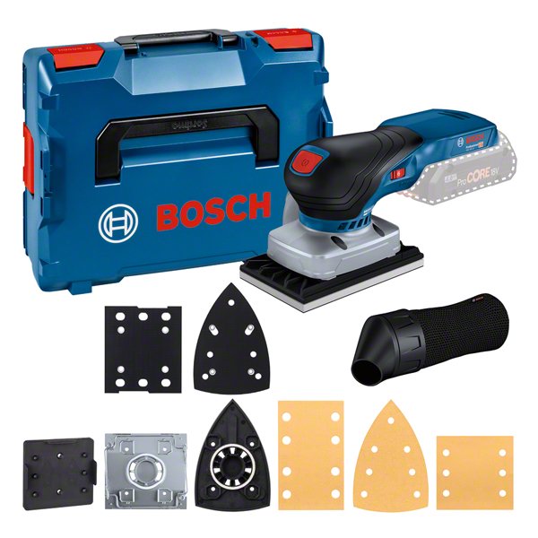 Bosch Lijadora Orbital a Battery Gss 18V-13 Professional Without Battery Ni Charger L-boxx, 3 Plates Lijado