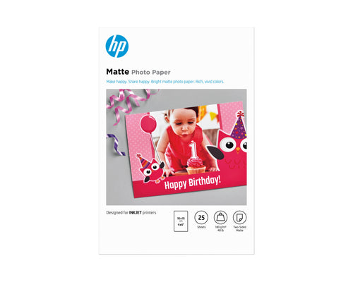 HP Paper Foto Matte 10X15CM 25HOJAS — image 1